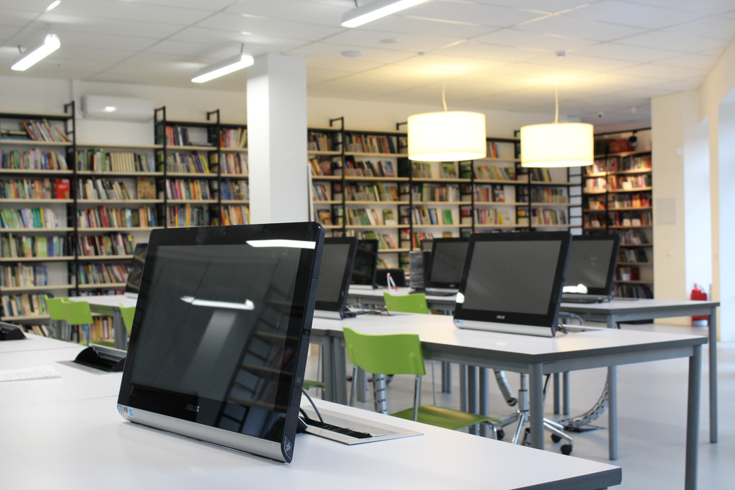 Computer Screens in Library